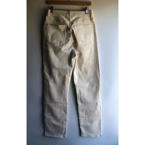 New Madewell The Curvy '90s Straight Jean Ivory Size W28 Tall - Picture 4 of 16